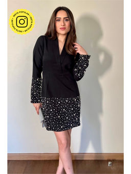 Label Swish - After Party Edit Black Pearl Embellished Short Dress