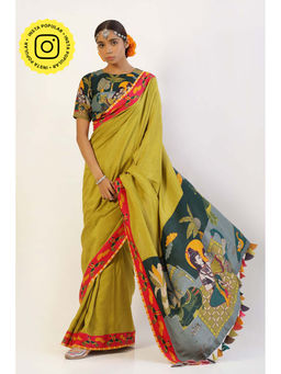 UDD DESIGN - Rudra Multi-Color Saree with Unstitched Blouse