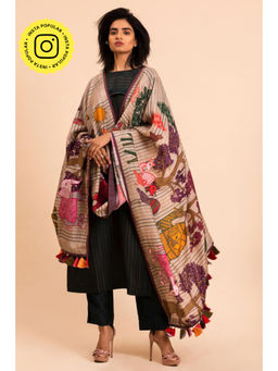 UDD DESIGN - Women's Anandvan Printed Tassels Dupatta