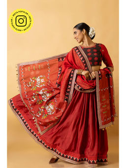 UDD DESIGN - Women's Natya Ganapati Printed Tassels Dupatta