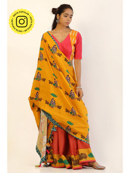 UDD DESIGN - Women's Ganesh Printed Tassels Dupatta