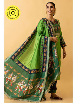 UDD DESIGN - Women's Lasya Shiv Printed Tassels Dupatta