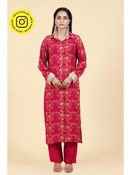 UDD DESIGN - Taruni Pink Kurta With Pant (Set of 2)