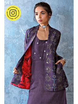 UDD DESIGN - Purple Mahoot Printed Jacket