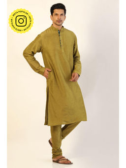 UDD DESIGN - Sage Green Men Kurta and Churidar (Set of 2)