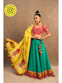 UDD DESIGN - Yellow Printed Damroo Dupatta