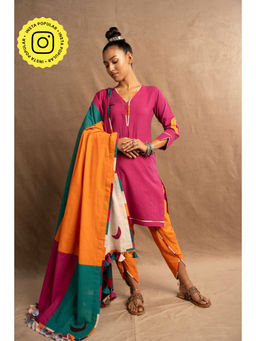 UDD DESIGN - Multi-Colour Colour Block Patala Dupatta