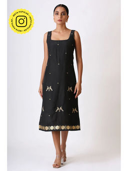 UDD DESIGN - Little Black Embroidered Mayil Dress
