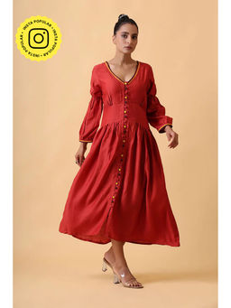 UDD DESIGN - Red Vastra Terracotta Dress