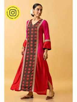 UDD DESIGN - Pink Gulal Shaded Maxi Dress