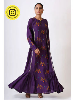 UDD DESIGN - Pratiti Pleated Purple Maxi Dress