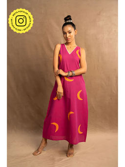 UDD DESIGN - Pink Noor-E-Chaand Maxi Dress