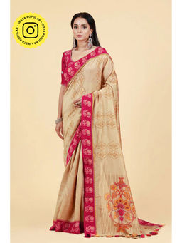 UDD DESIGN - Lahari Beige Printed Saree
