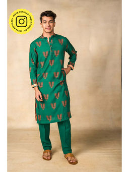 UDD DESIGN - Green Ayodhya Path Kurta with Pant