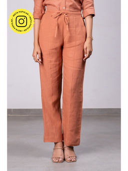 Zebein - Alan Linen Tucks Pants - Sand Brown