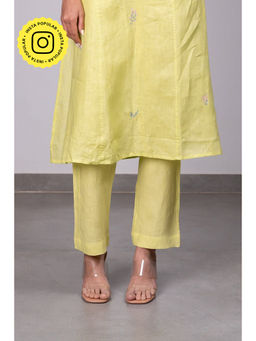 Zebein - Maya Linen Narrow Pants - Lime
