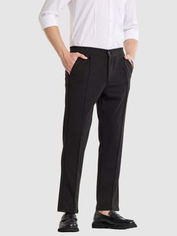 Snitch - Black Relaxed Fit Solid Trousers