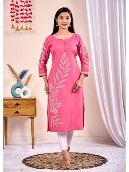 Autumnlane - Pink Hansika Rose Embroidered Kurta