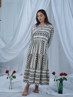 Mukul - Black Printed Maxi Dress