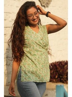 NILAM INDIA - Meher Forest Tie-Up Top (S)