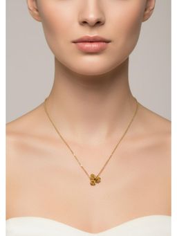 ORNAMAAS - 22K Gold Rose Necklace