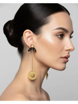 ORNAMAAS - Gold Plated Sunflower Earring