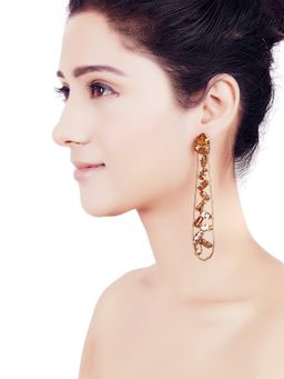 ORNAMAAS - Topaz Cluster Burst Earrings