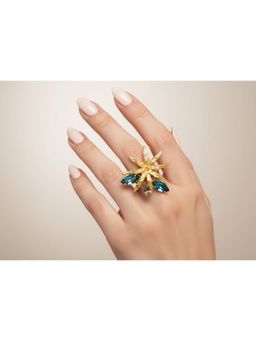 ORNAMAAS - Star Anise Peacock Green Ring