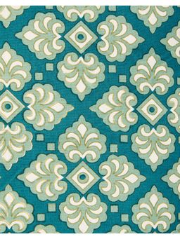 Fabindia - Teal Ambara Cotton Printed Pillow Cover (Pack of 2)