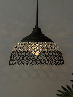 Homesake - Black Crystal Hemisphere Ceiling Light