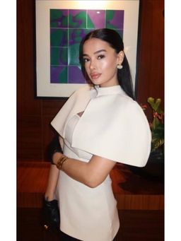 Loveable Creations By Muskan - Halo Luxe Cape White Top