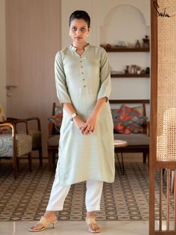 Suta - Grey Pure Cotton Kurta with Pant