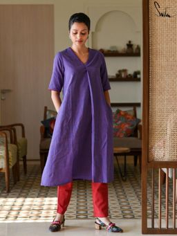 Suta - Purple Pure Cotton Kurta with Pant