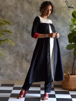 Suta - Blue and White Pure cotton Kurta with Pant