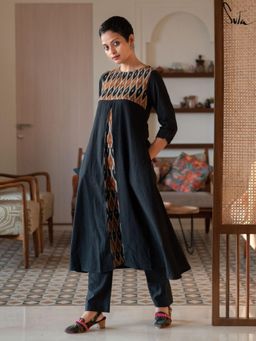 Suta - Black Pure cotton Kurta with Pant