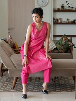Suta - Pink Pure cotton Kurta with Pant