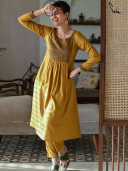 Suta - Mustard Modal Viscose Kurta with Pant