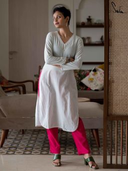 Suta - White Pure cotton Kurta with Pant