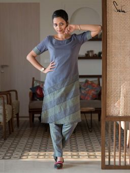 Suta - Blue Pure cotton Kurta with Pant