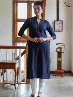 Suta - Blue Modal Viscose Kurta with Pant