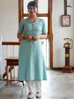 Suta - Blue Modal Viscose Kurta with Pant