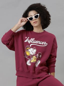 Free Authority - Mickey and Friends Printed Oversized Fit Sweatshirt for Women