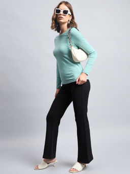 98 Degree North - Green Women Round Neck T-Shirt