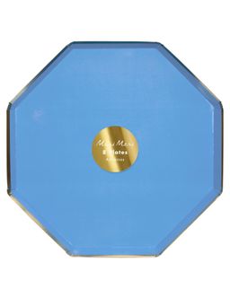 Meri Meri - Bright Blue Dinner Plates (Pack Of 8)