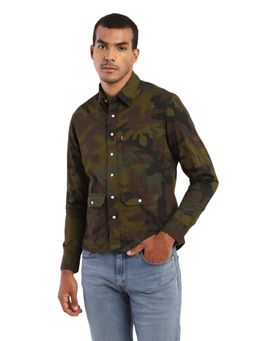 Levi's - Men Collar Camouflage Shirt-Multi