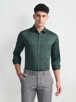 Arrow - Green Pure Cotton Manhattan Slim Fit Shirt