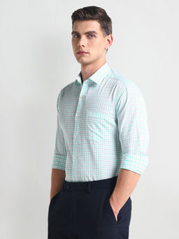 Arrow - Blue Pure Cotton Manhattan Slim Fit Shirt
