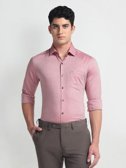 Arrow - Red Pure Cotton Manhattan Slim Shirt