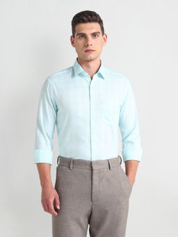 Arrow - Aqua Pure Cotton Manhattan Slim Fit Shirt