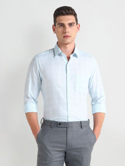 Arrow - Blue Pure Cotton Manhattan Slim Fit Shirt